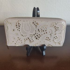 Checkbook Wallet Gold Taupe